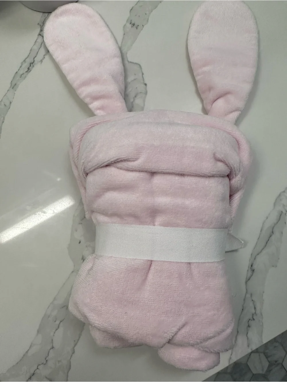 Pottery Barn Kids Pink Bunny Plush Wrap
